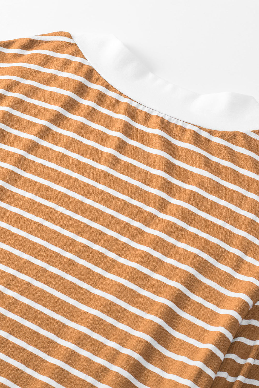 White Striped Side Pockets Open Front Cardigan