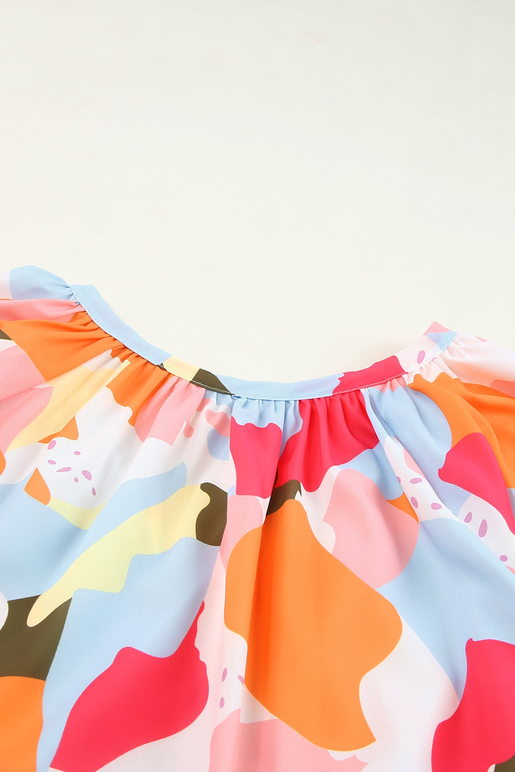 Multicolor Color Palette Print Flowy Wide Leg Pants