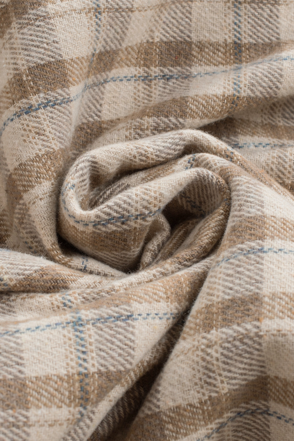 Orange Plaid Pattern Sherpa Lined Hooded Shacket