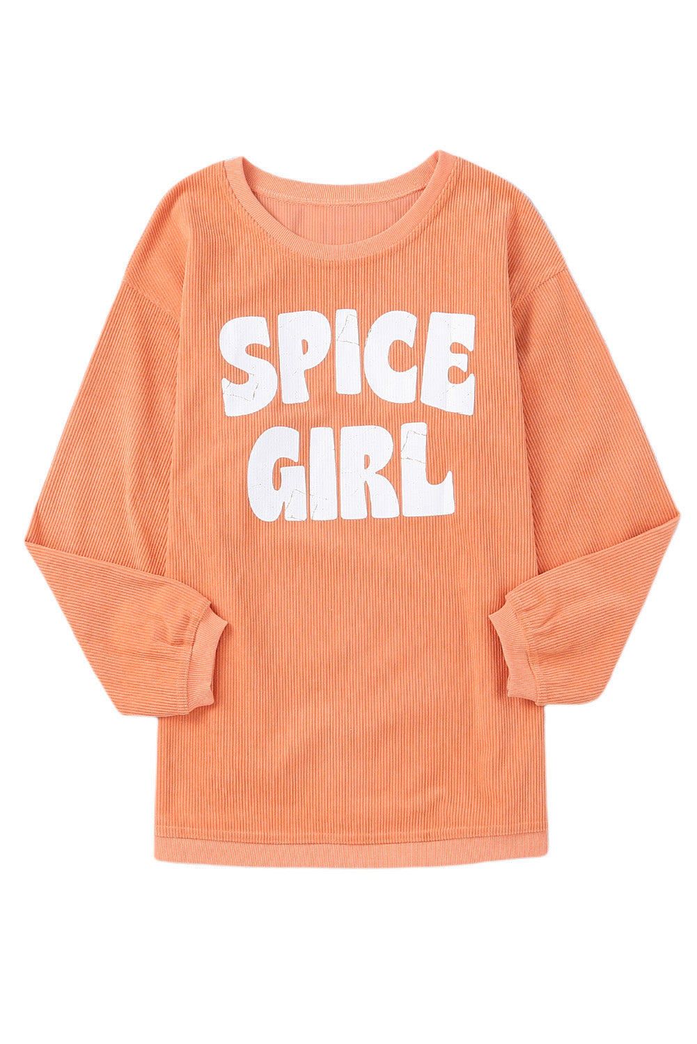 Strawberry Pink IN MY MERRY ERA Loose Fit Corded Sweatshirt