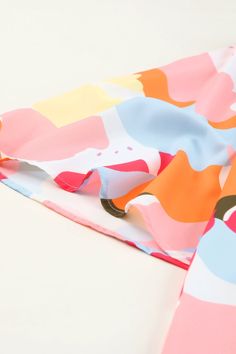 Multicolor Color Palette Print Flowy Wide Leg Pants