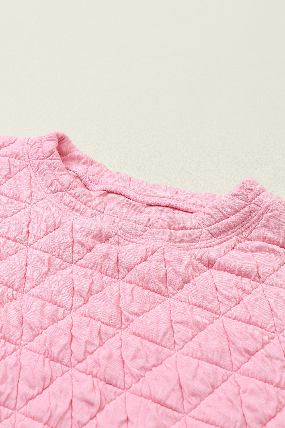 Coffee Solid Color Quilted Kangaroo Pocket Hoodie
