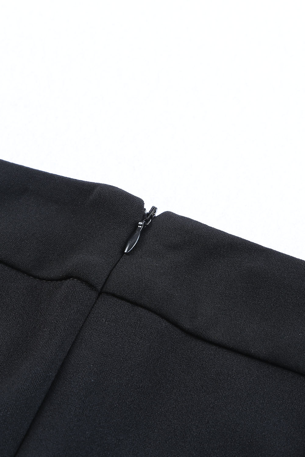 Black Split Hem High Waist Pants