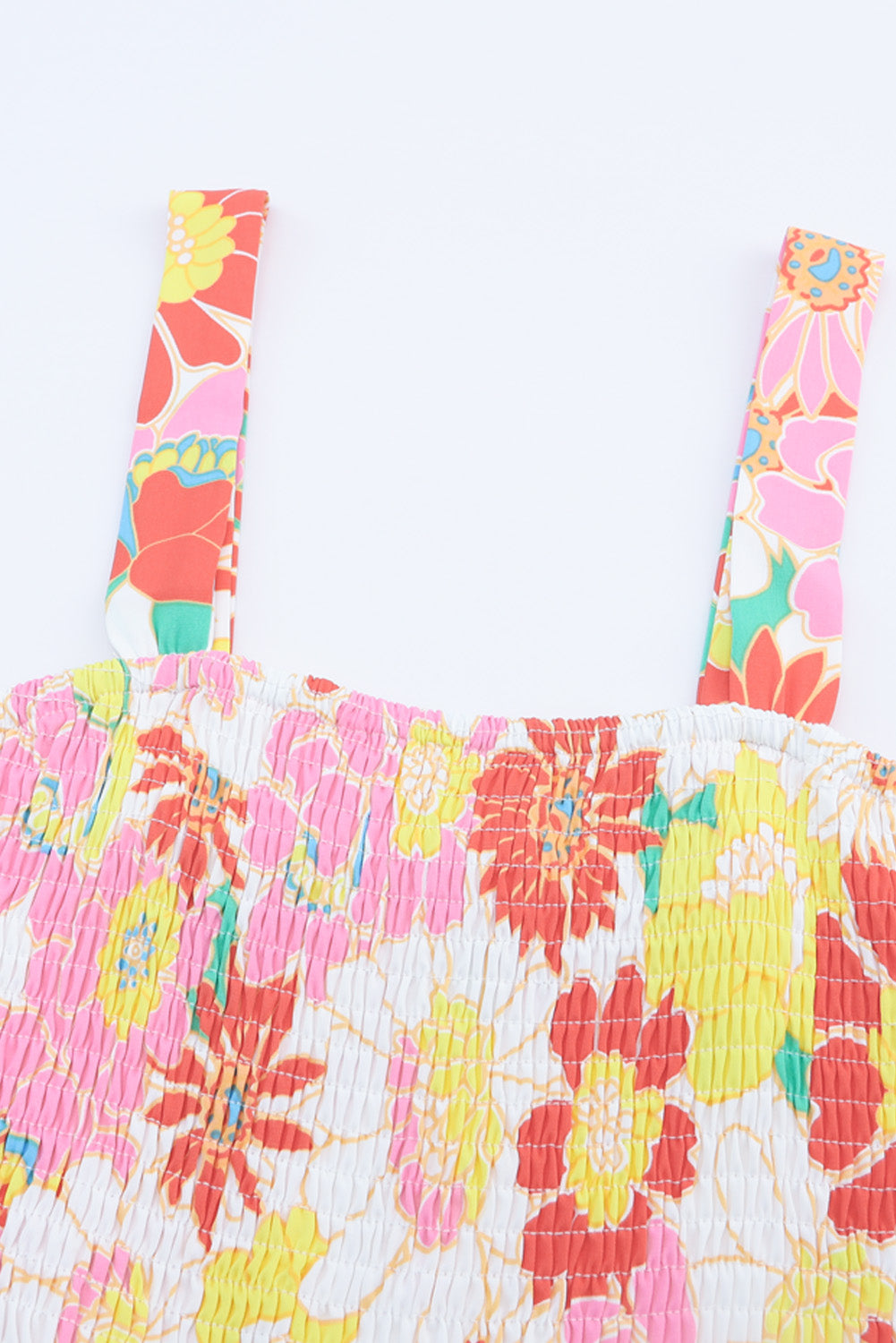 Multicolor Plus Size Floral Button Keyhole Back Ruffle Romper