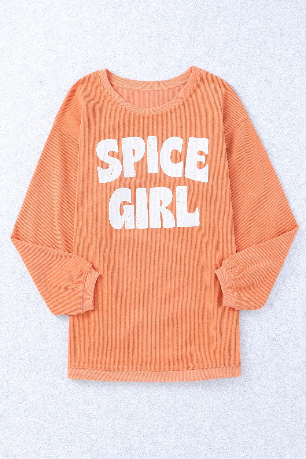 Strawberry Pink IN MY MERRY ERA Loose Fit Corded Sweatshirt