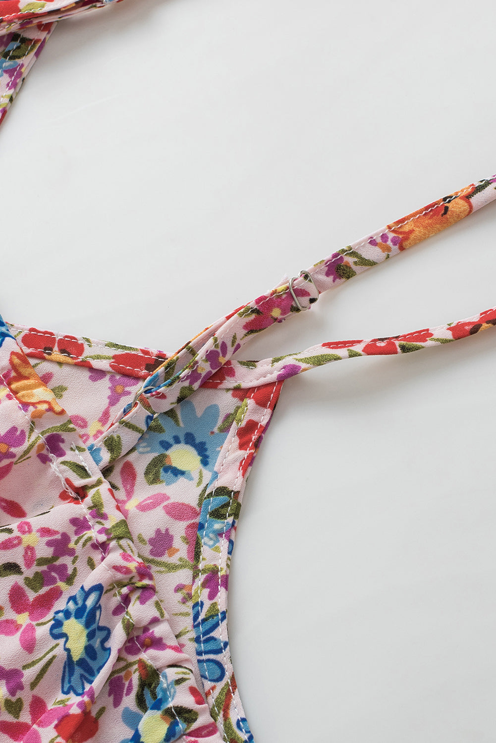 Multicolor Long Floral Print Short Sleeve Holiday Dress