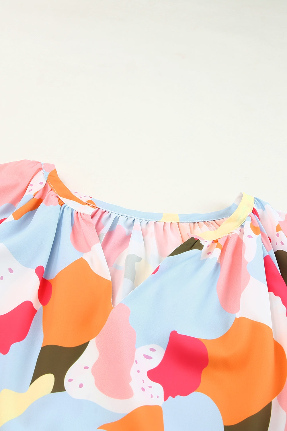 Multicolor Color Palette Print Flowy Wide Leg Pants