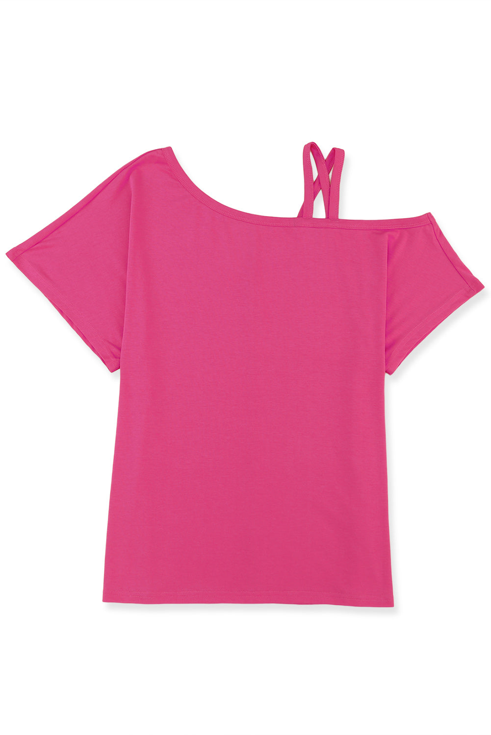 Black One Shoulder Long Sleeve Shift Blouse