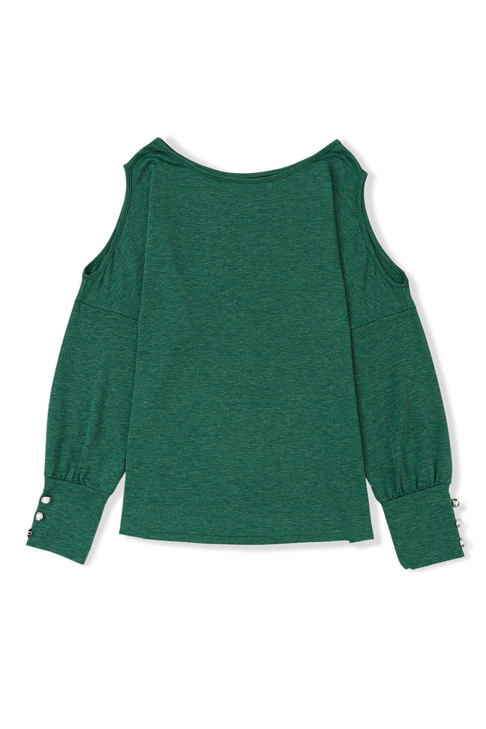 Black Asymmetrical Cut Out Buttoned Long Sleeve Top