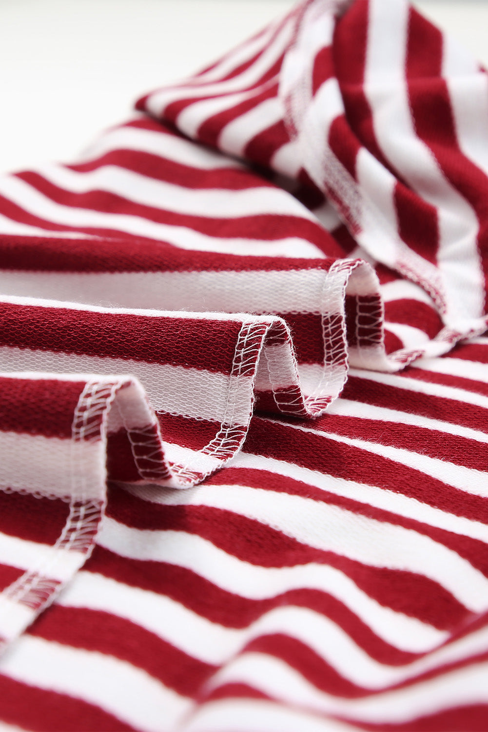 Stripe Kangaroo Pocket Drawstring Hoodie
