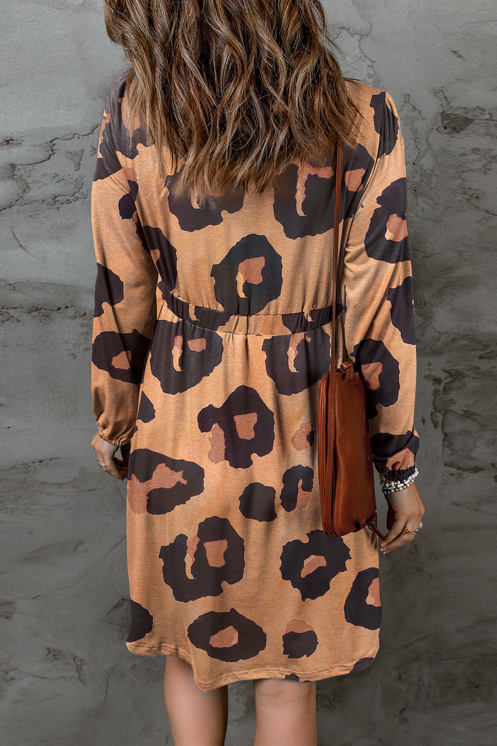 Leopard Print Long Sleeve Loose Top