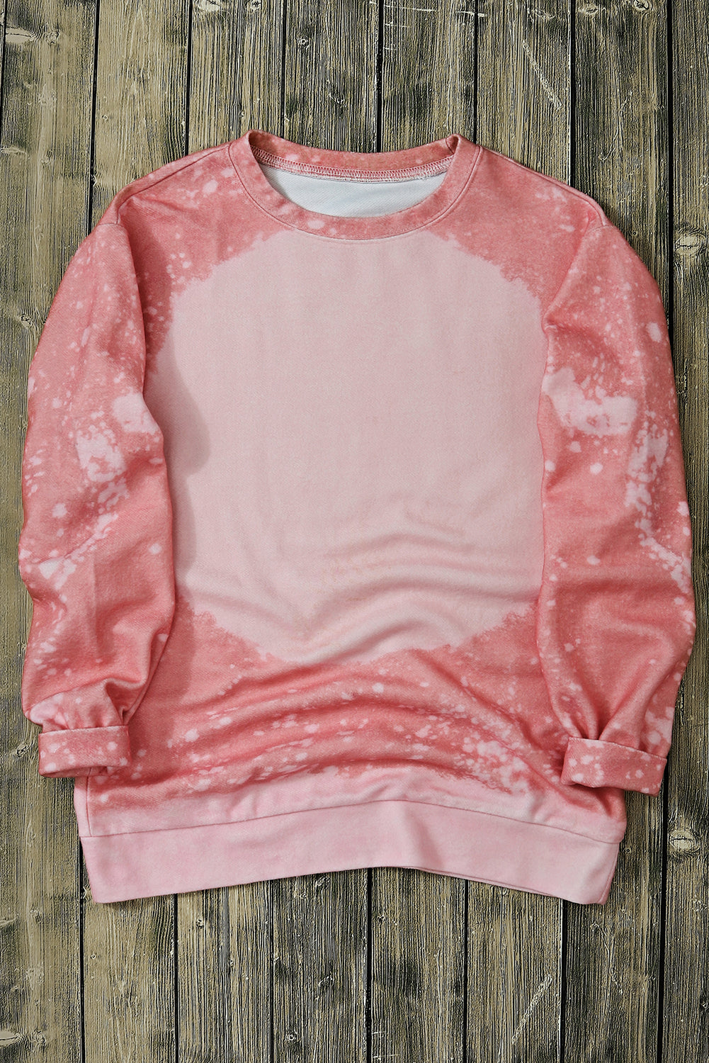 Pink Tie Dye Santa Claus Graphic Pullover Sweatshirt