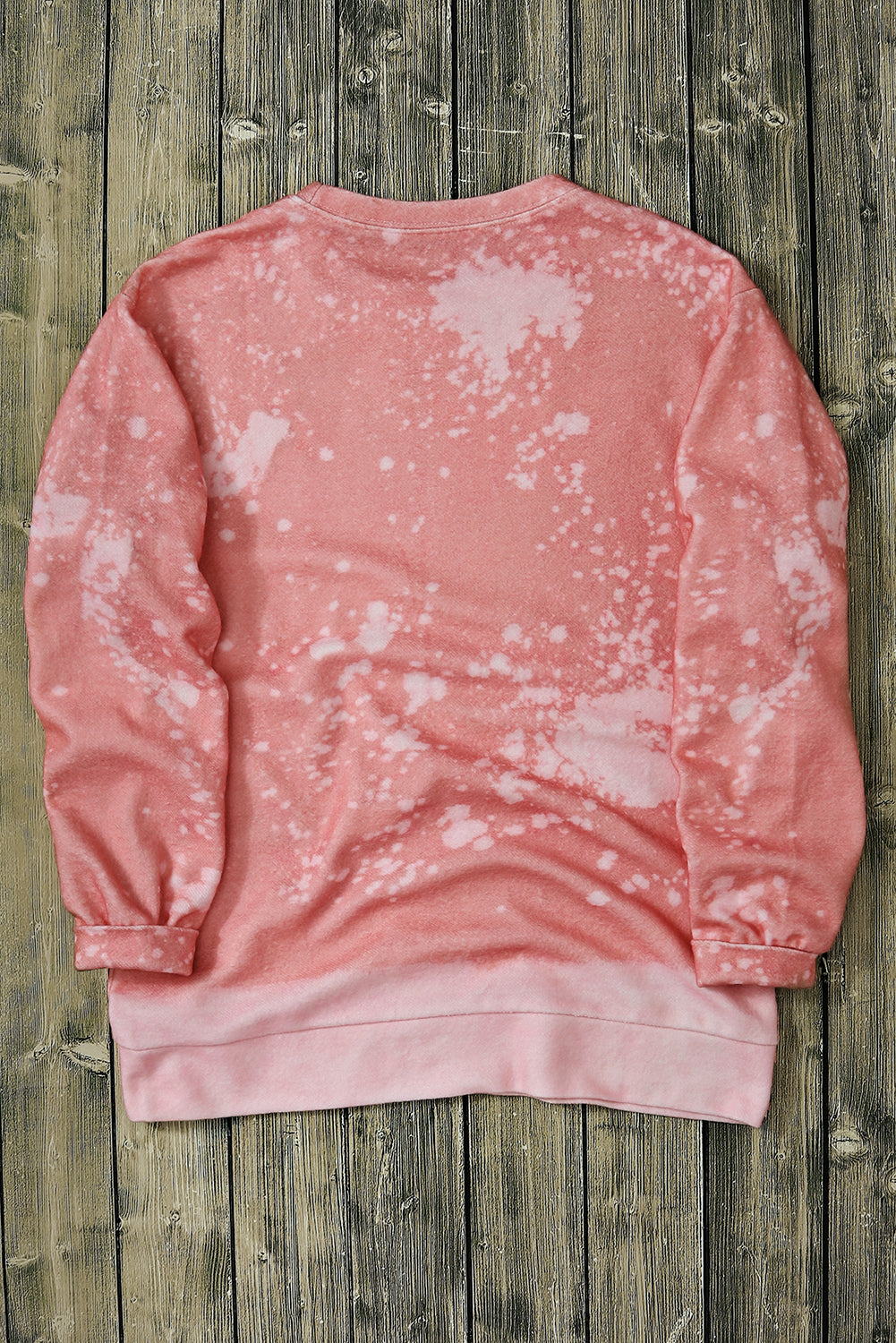Pink Tie Dye Santa Claus Graphic Pullover Sweatshirt