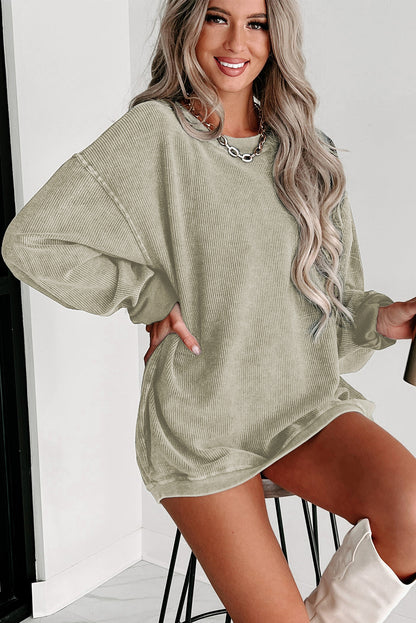 Black Christmas Neon Nutcrackers Mineral Wash Corded Sweatshirt