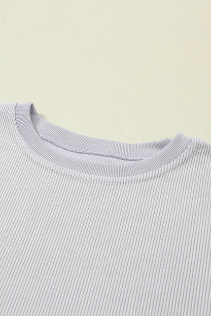 Strawberry Pink IN MY MERRY ERA Loose Fit Corded Sweatshirt