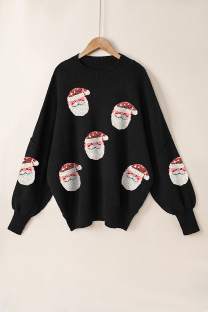 Fiery Red Sequined Christmas Tree Raglan Sleeve Sweatshirt