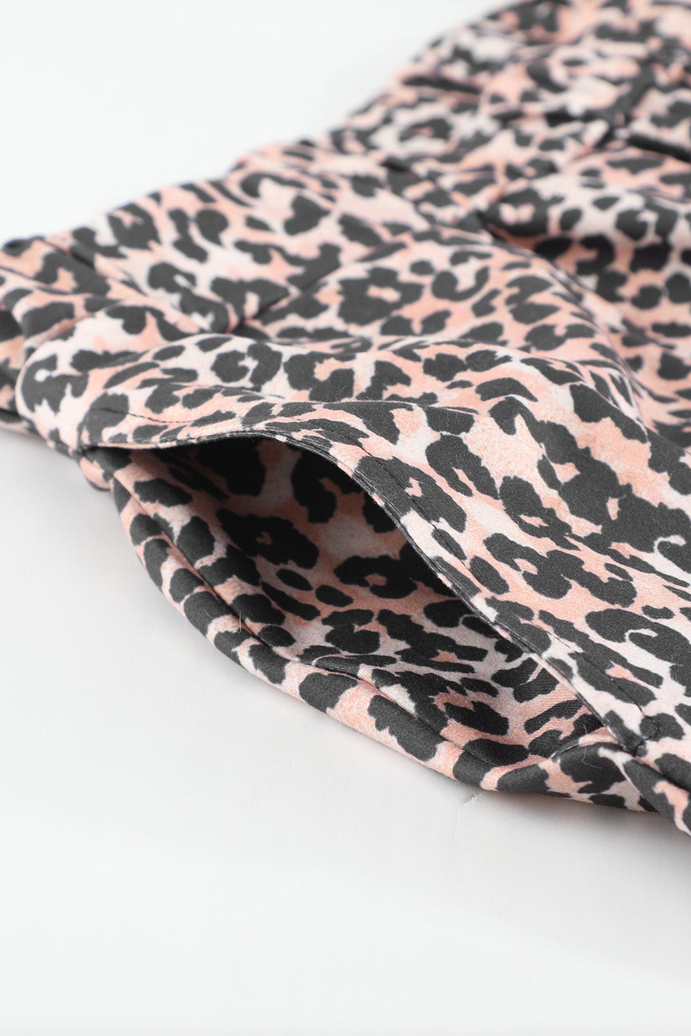 Leopard Christmas Santa Claus Leopard Print Two Piece Lounge Set