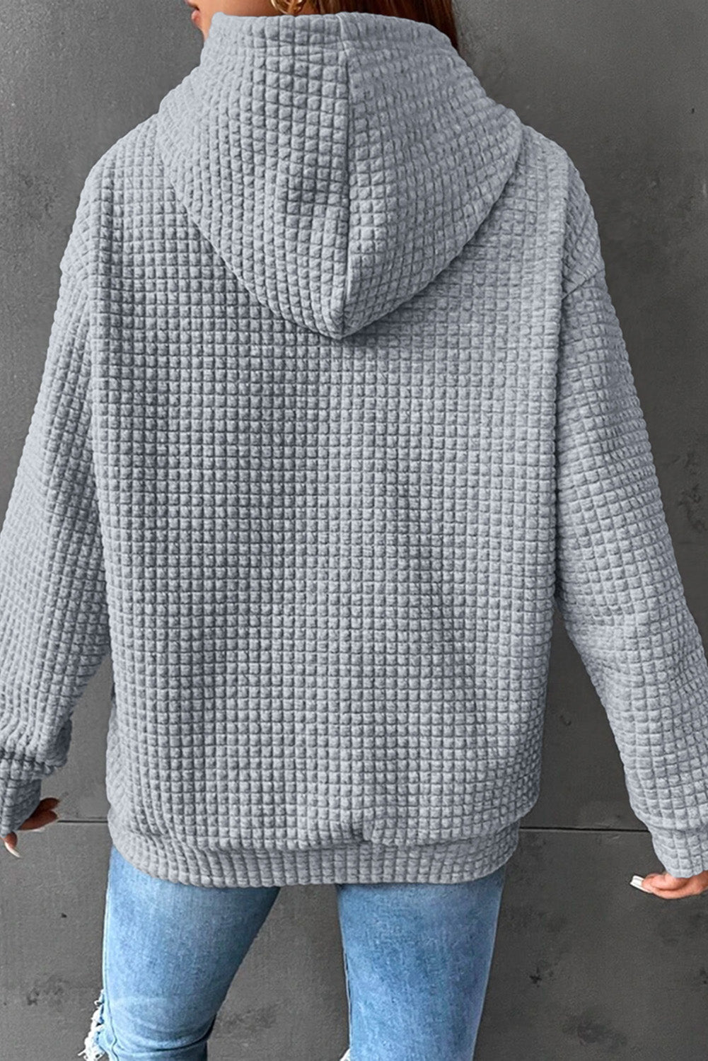 White MERRY AND BRIGHT Lattice Texture Hoodie