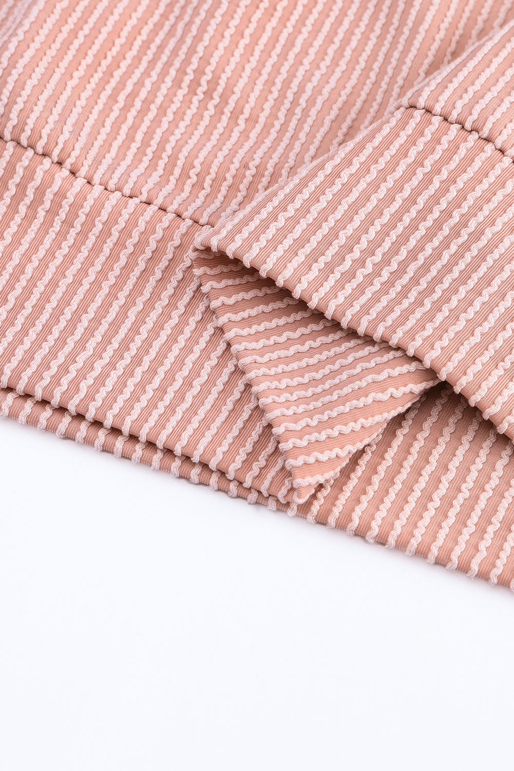 Mineral Red Plus Size Ribbed Colorblock Long Sleeve Top