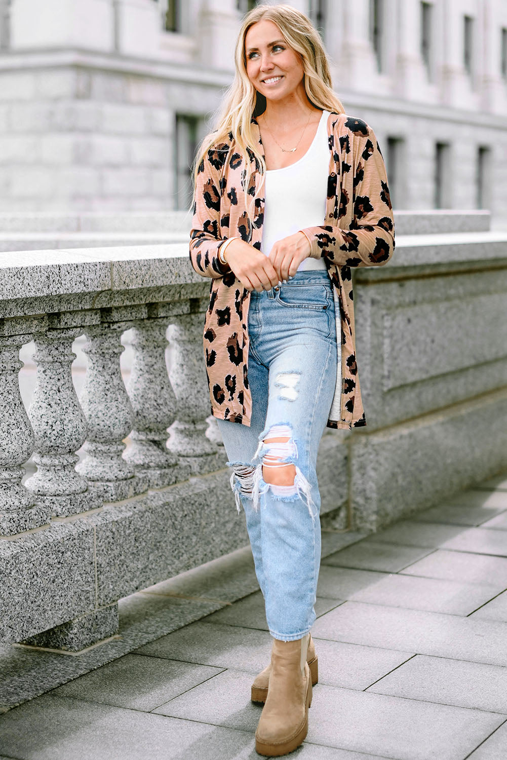 Black Sequined Santa Claus Button Up Cardigan
