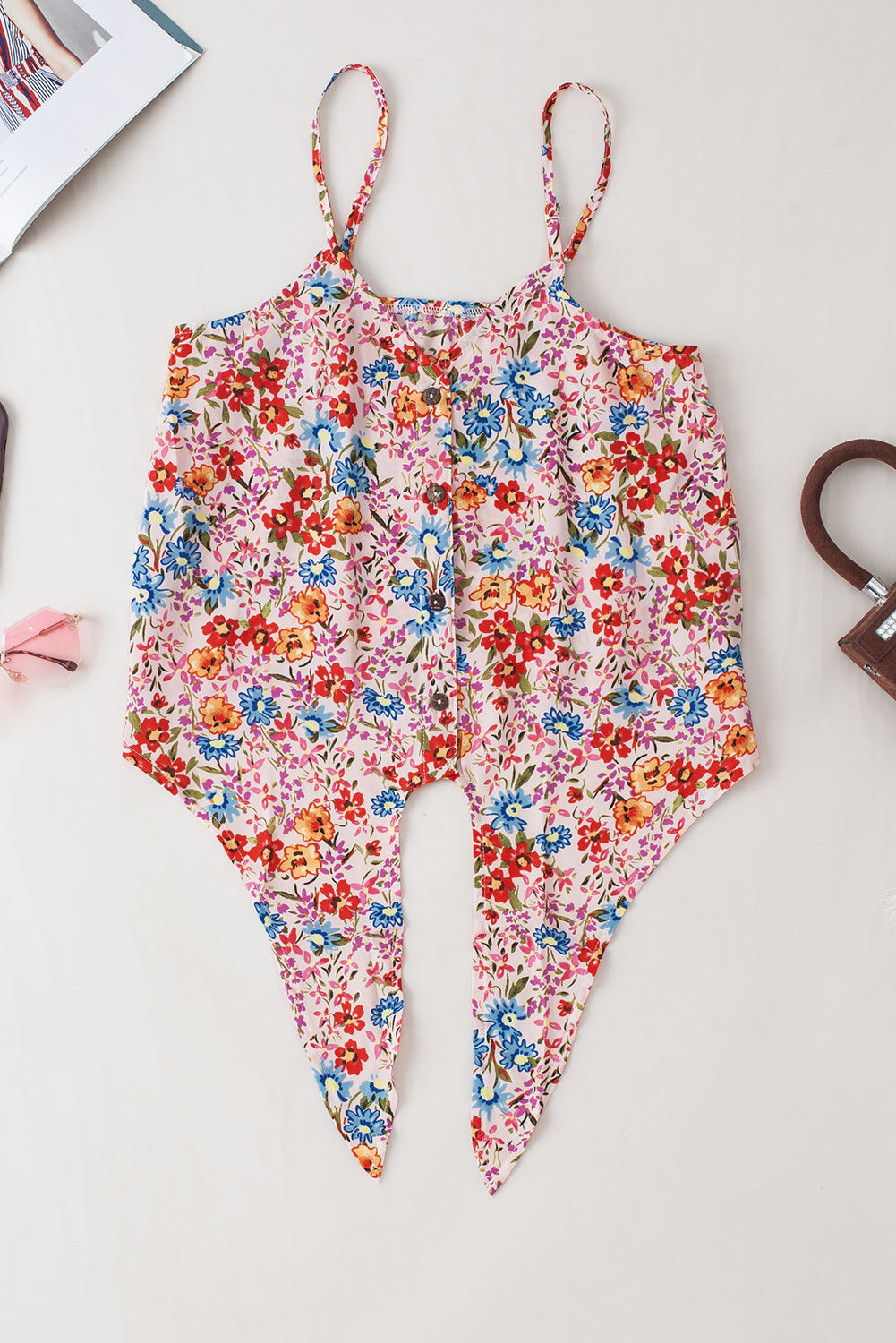 Multicolor Long Floral Print Short Sleeve Holiday Dress