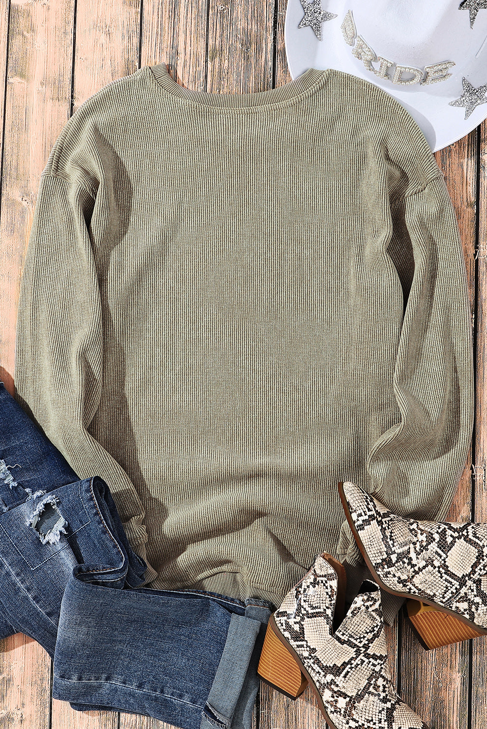 Black Christmas Neon Nutcrackers Mineral Wash Corded Sweatshirt