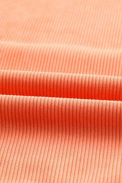 Strawberry Pink IN MY MERRY ERA Loose Fit Corded Sweatshirt