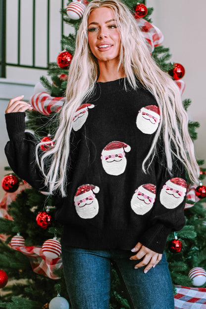 Fiery Red Sequined Christmas Tree Raglan Sleeve Sweatshirt