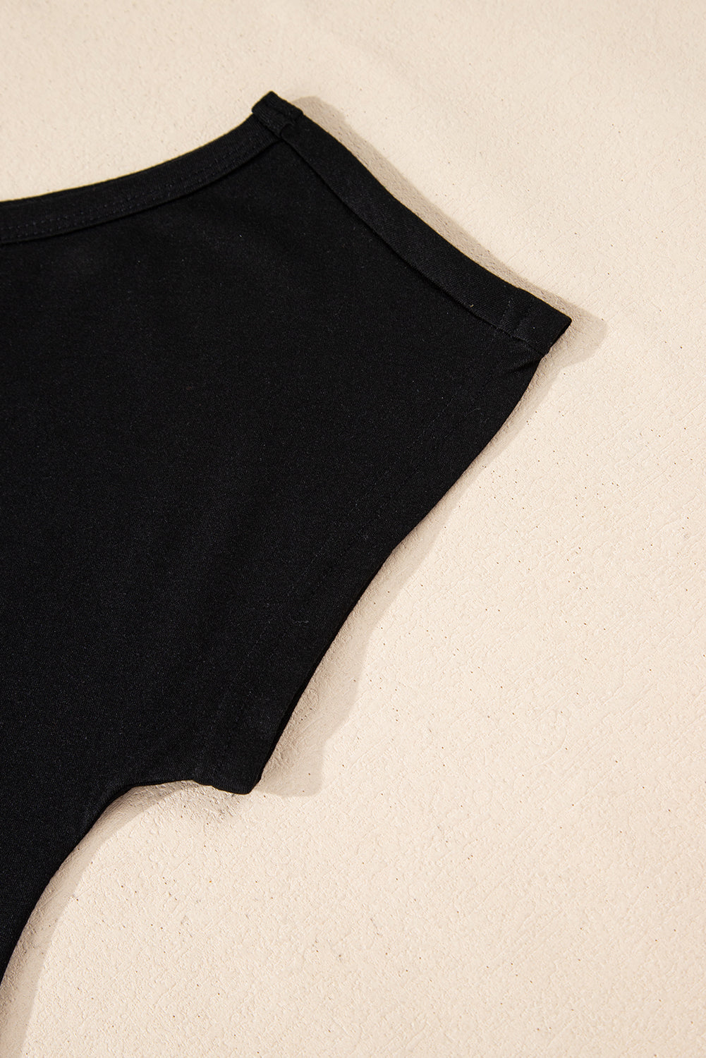 Black One Shoulder Long Sleeve Shift Blouse