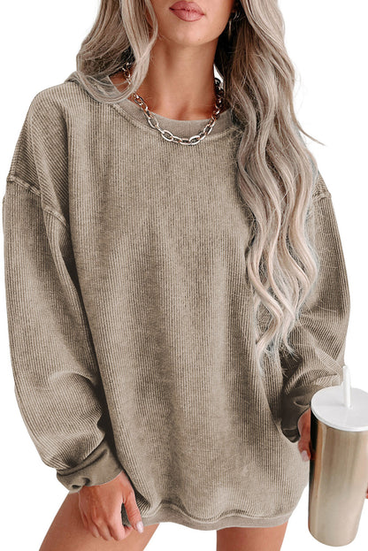 Black Christmas Neon Nutcrackers Mineral Wash Corded Sweatshirt