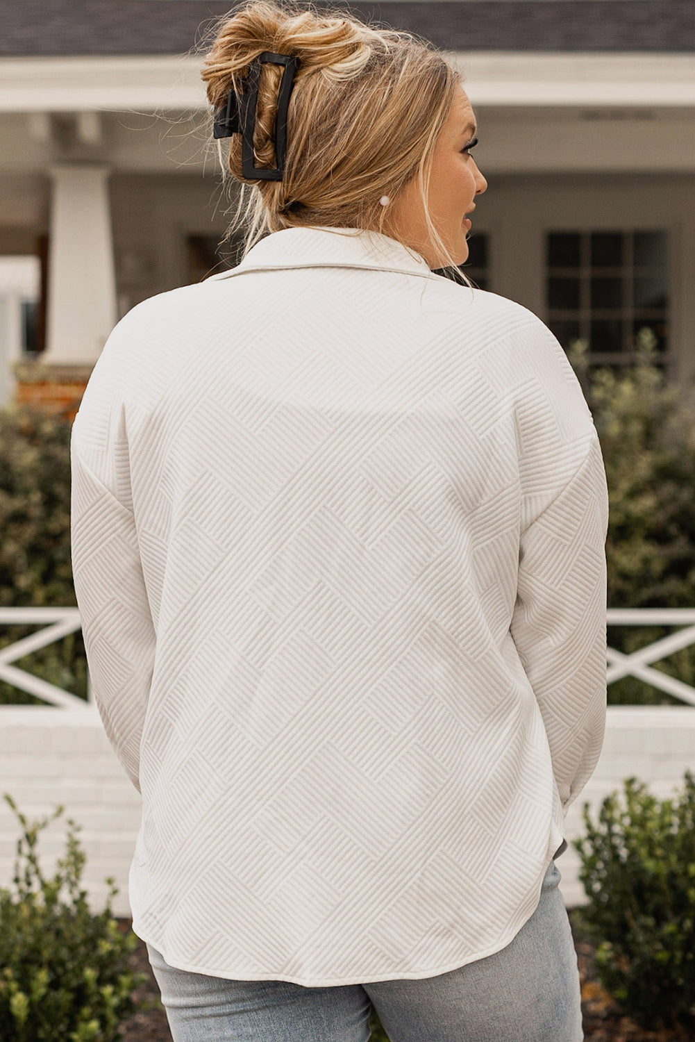 Khaki Solid Textured Flap Pocket Buttoned Shacket