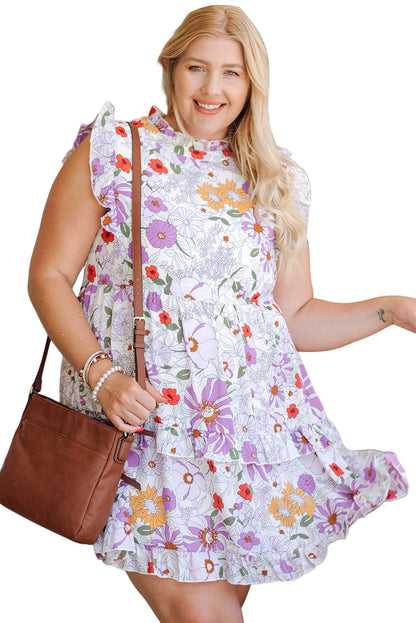 Oatmeal Boho Floral Smocked Waist Super Loose Pants
