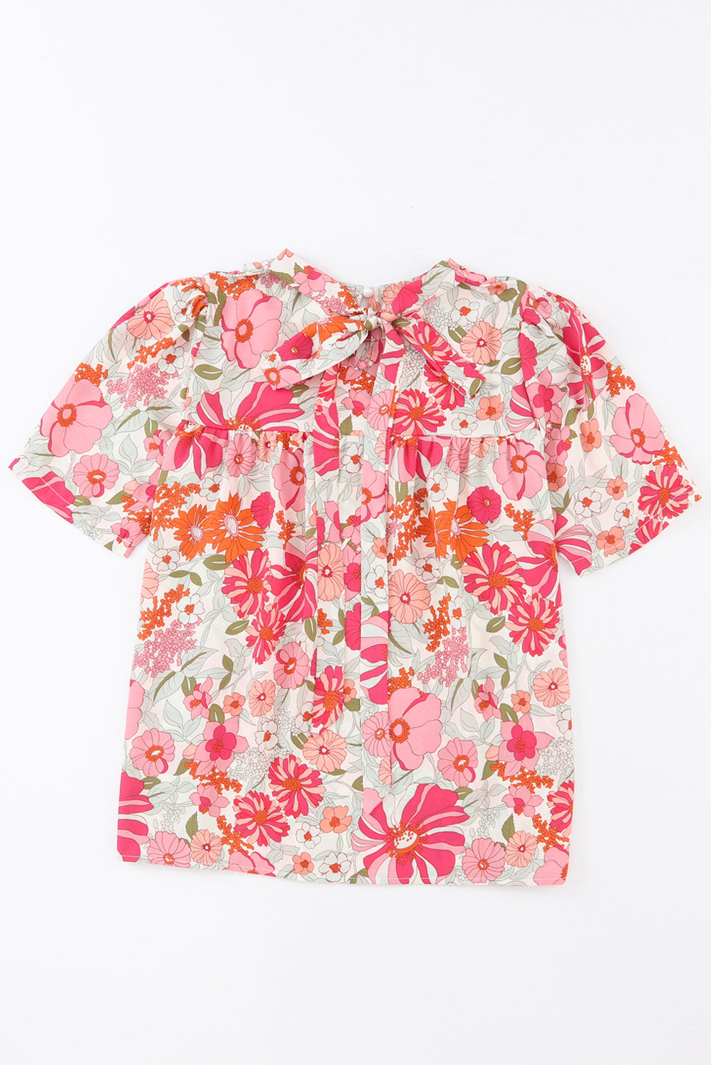 Oatmeal Boho Floral Smocked Waist Super Loose Pants