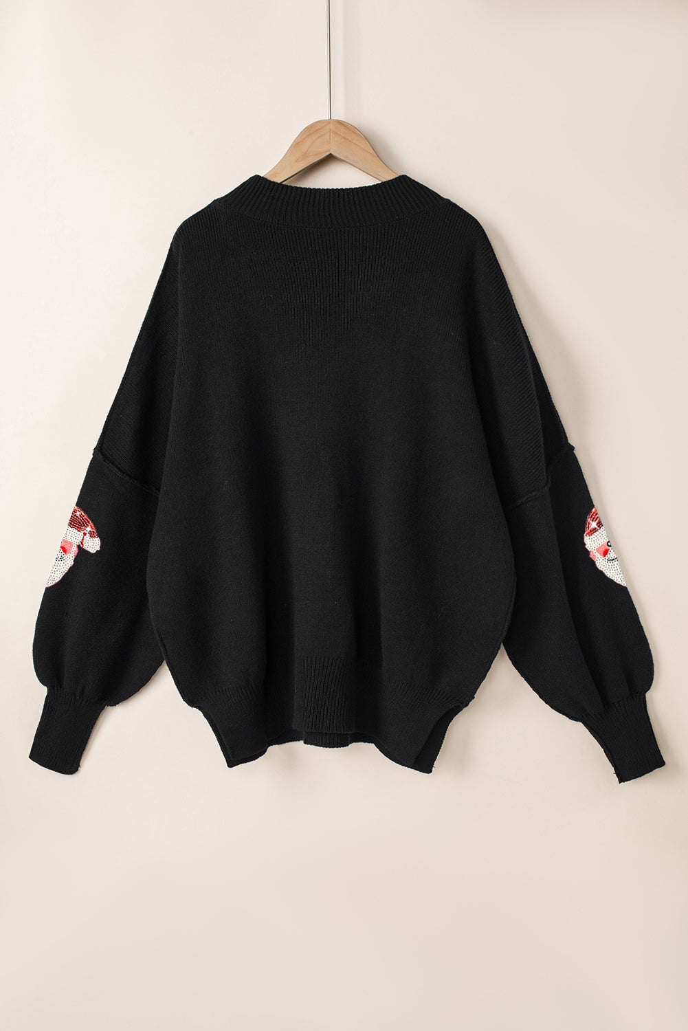 Fiery Red Sequined Christmas Tree Raglan Sleeve Sweatshirt