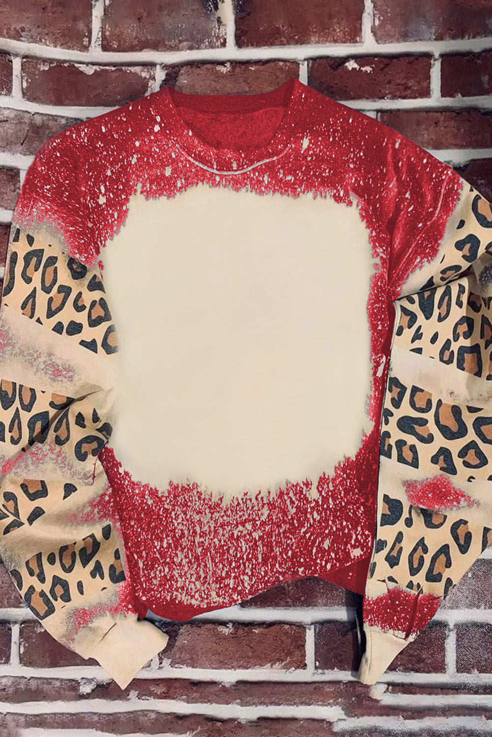 Black Believe Santa Claus Bleach Print Graphic Sweatshirt