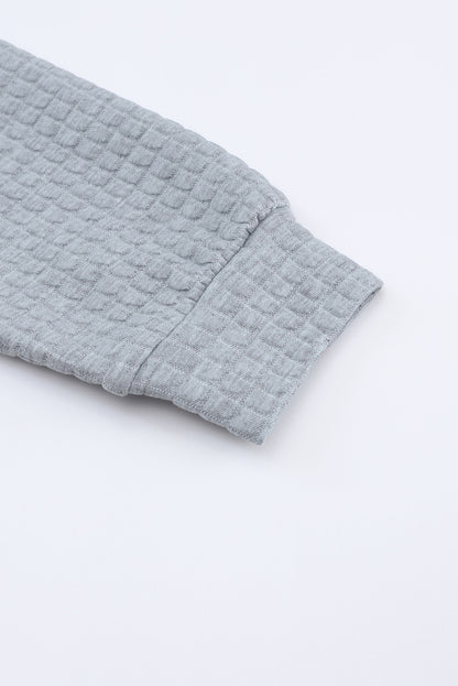 White MERRY AND BRIGHT Lattice Texture Hoodie
