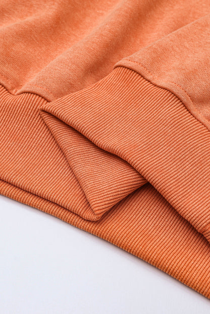 Green Drop Shoulder Crew Neck Pullover Sweatshirt