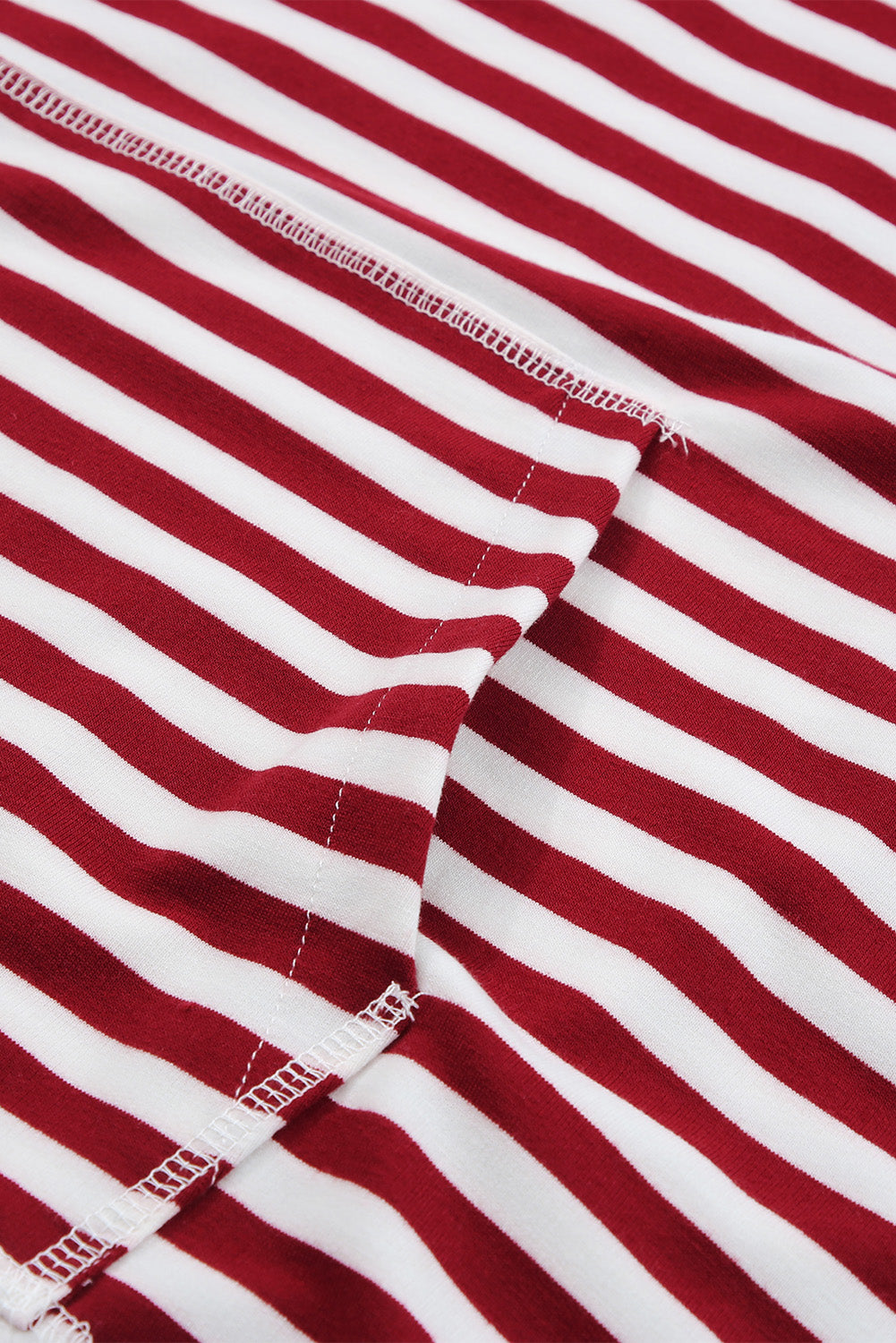 Stripe Kangaroo Pocket Drawstring Hoodie