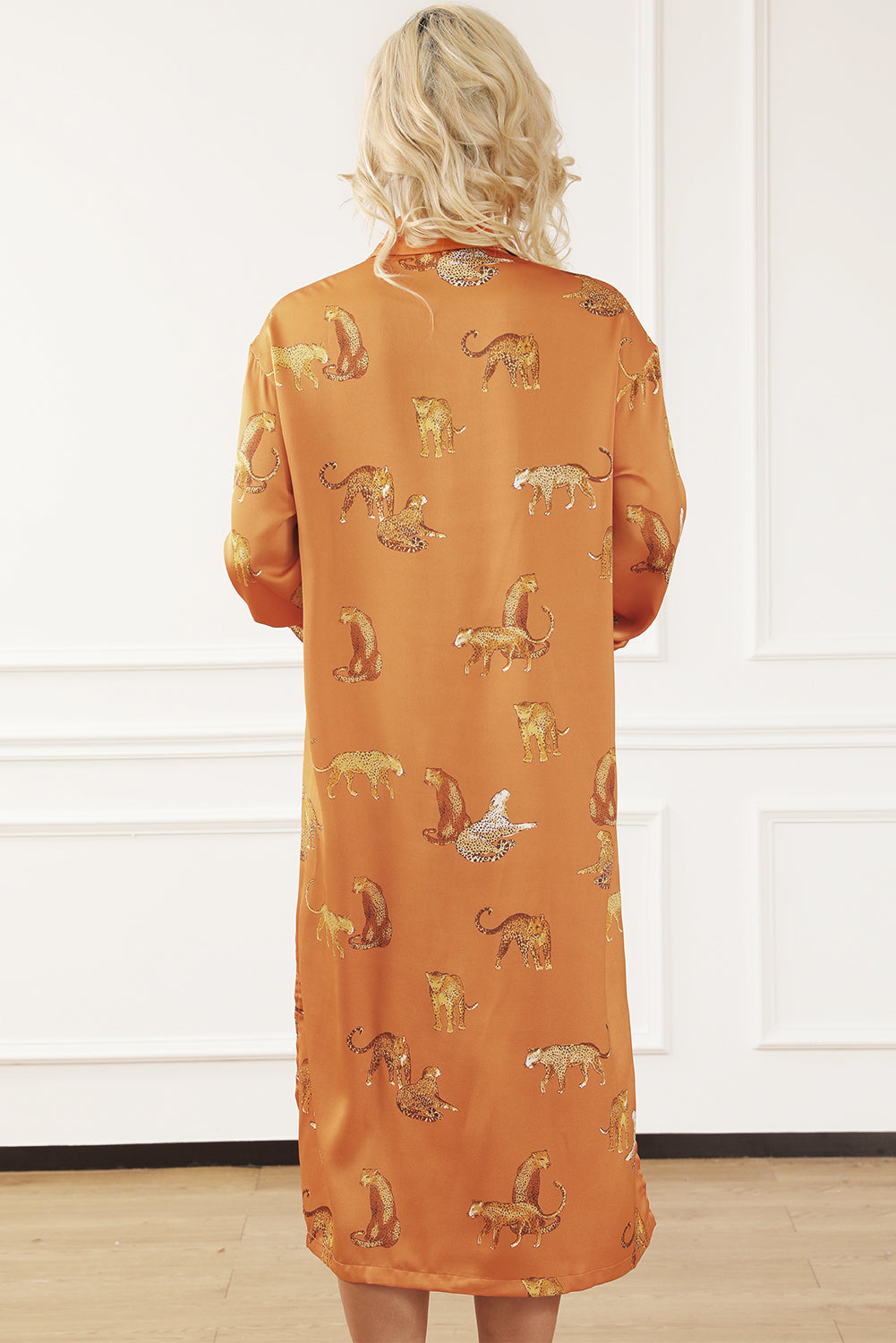 Lively Tiger Print Casual Sweatshirt