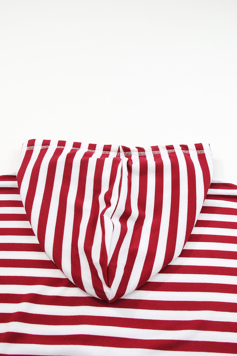 Stripe Kangaroo Pocket Drawstring Hoodie