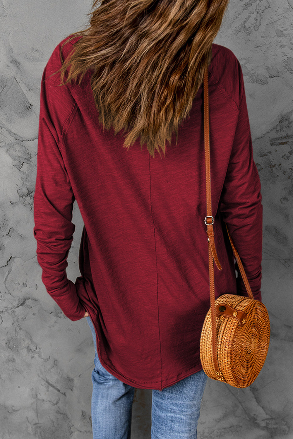 Green Merry Christmas Trees Thumbhole Sleeve Graphic Tee