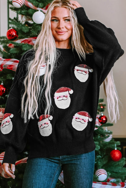 Fiery Red Sequined Christmas Tree Raglan Sleeve Sweatshirt
