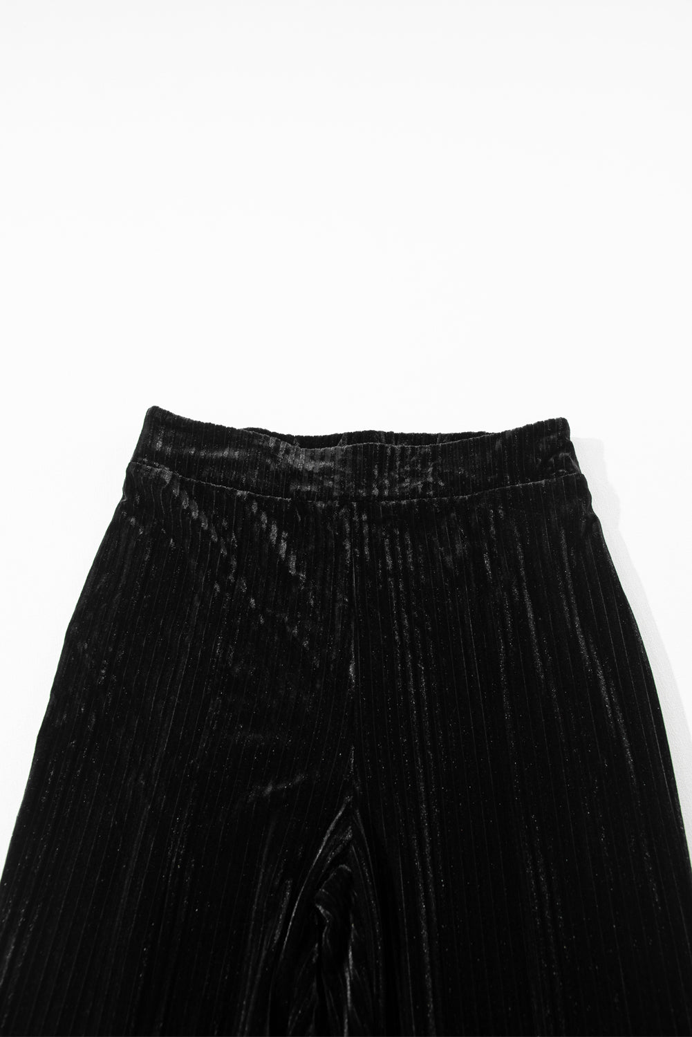 Chestnut Solid Color High Waist Flare Corduroy Pants