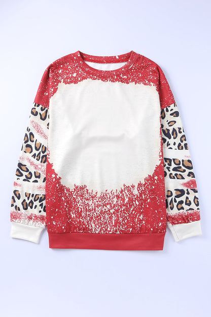 Black Believe Santa Claus Bleach Print Graphic Sweatshirt
