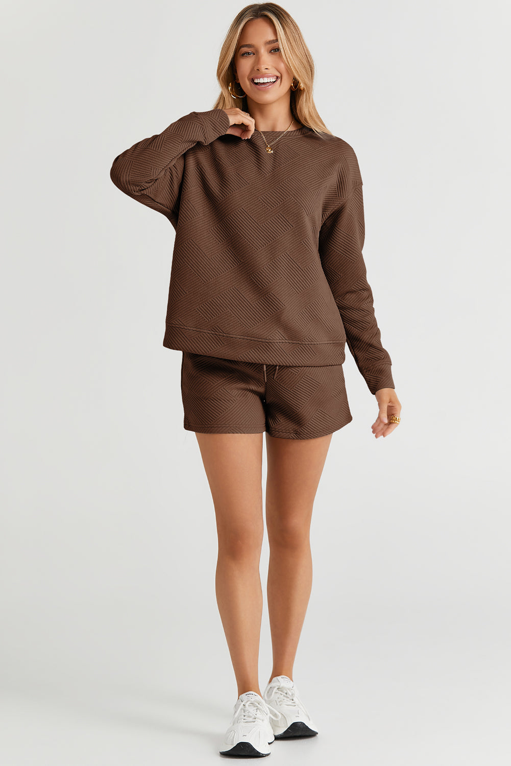 Black Ultra Loose Textured 2pcs Slouchy Outfit