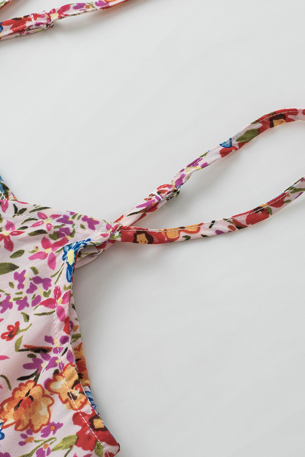 Multicolor Long Floral Print Short Sleeve Holiday Dress