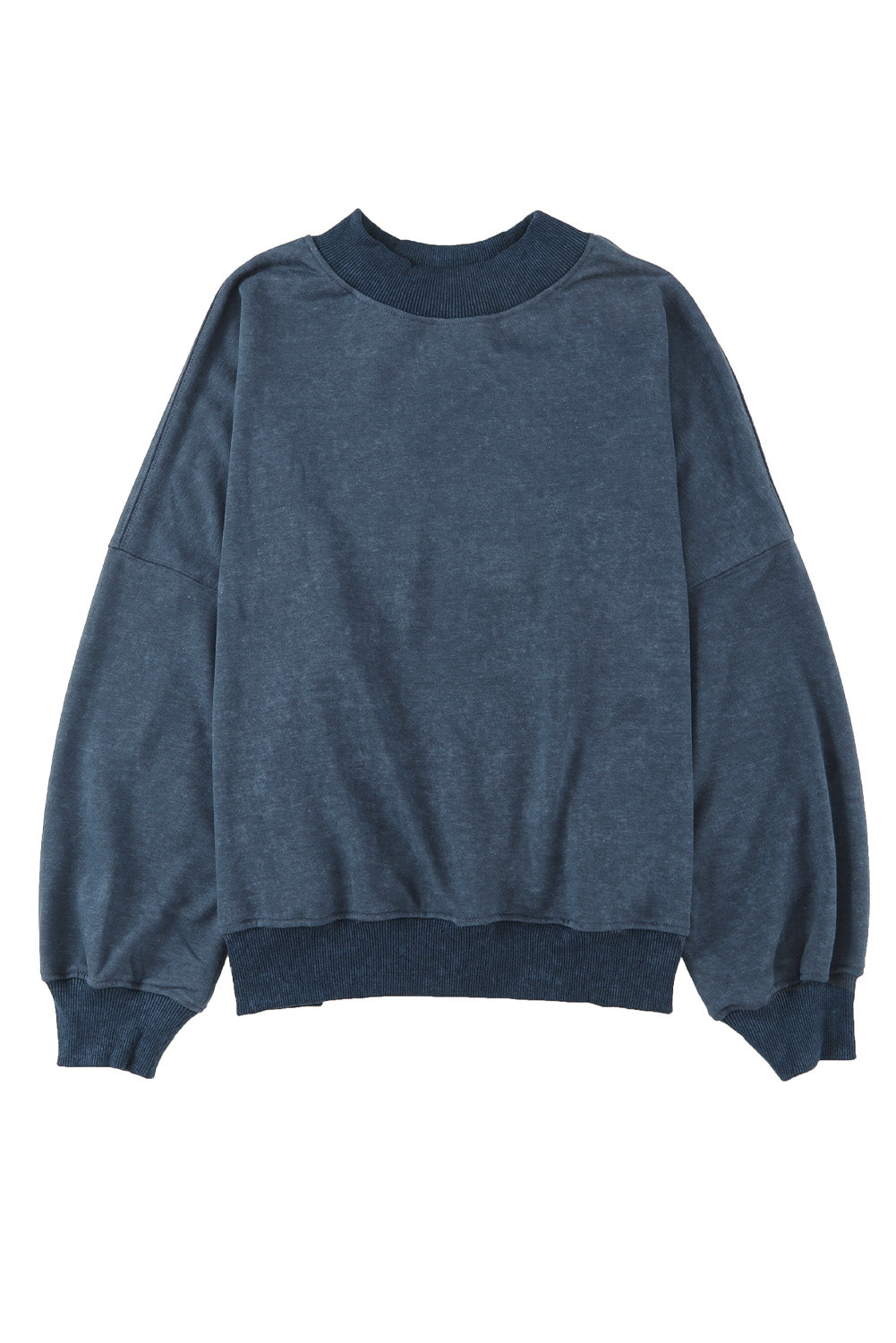 Green Drop Shoulder Crew Neck Pullover Sweatshirt