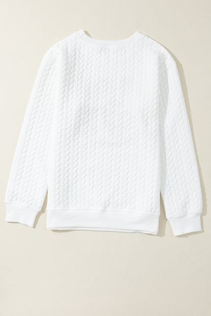 Black Merry And Bright Cable Knit Pullover Sweatshirt