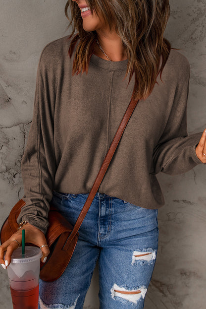 Red Sequined Christmas Favor Sleeve Casual Pullover