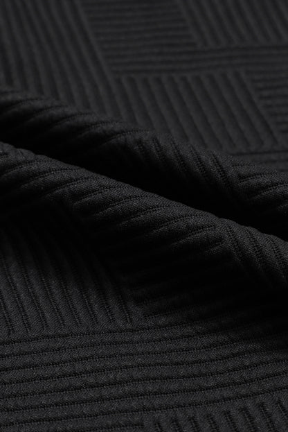 Black Ultra Loose Textured 2pcs Slouchy Outfit